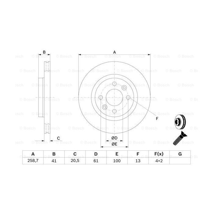 Тормозной диск Bosch 0 986 478 124 изображение 5