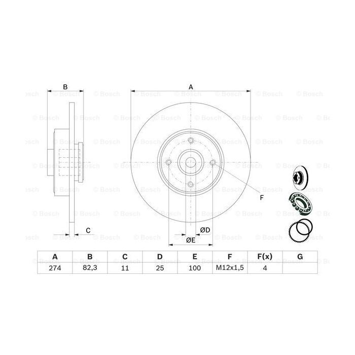 Тормозной диск Bosch 0 986 479 270 изображение 5