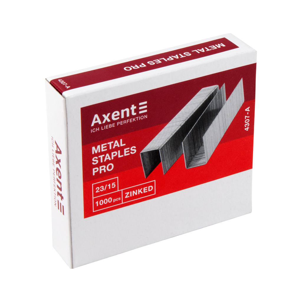 Скобы для канцелярского степлера Axent Pro 23/15, 1000 шт (4307-A) изображение 2