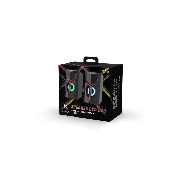 Акустична система Vinga SP-100 LED USB Black зображення 4
