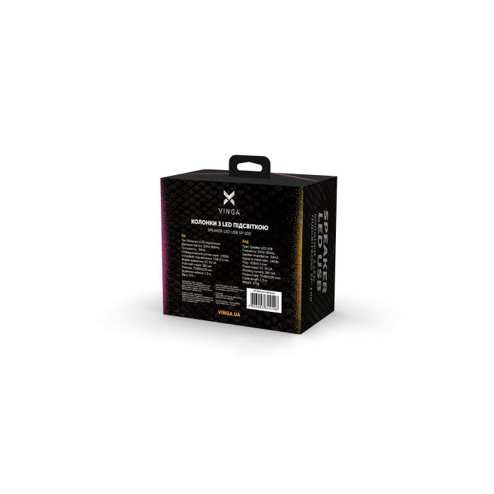 Акустична система Vinga SP-100 LED USB Black зображення 5