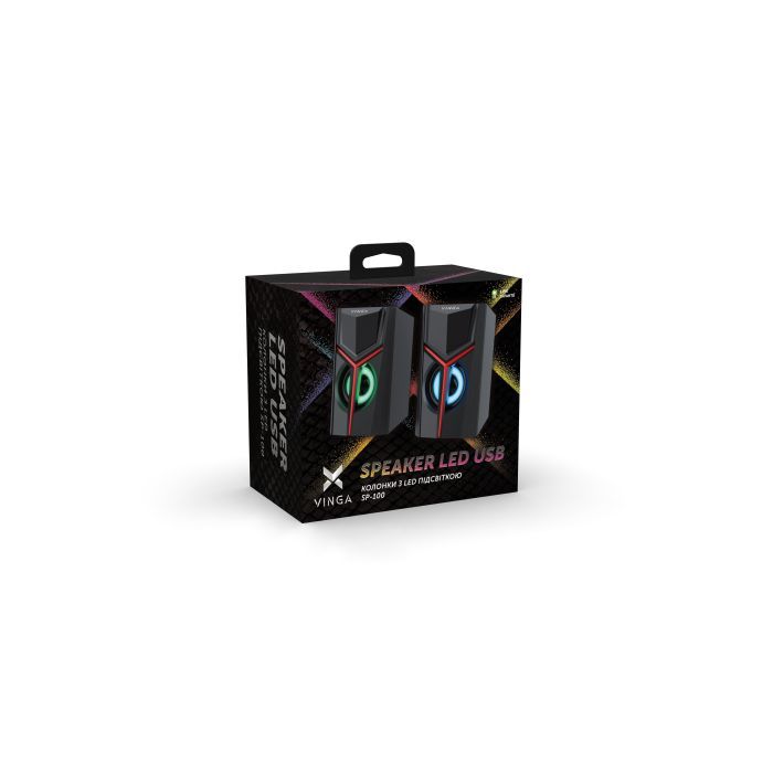 Акустична система Vinga SP-100 LED USB Black зображення 6