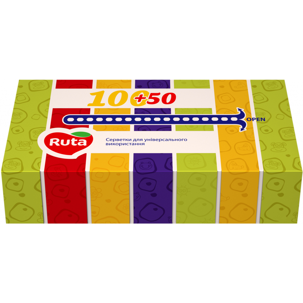 Серветки косметичні Ruta 2 шари 150 аркушів (4820023745599)
