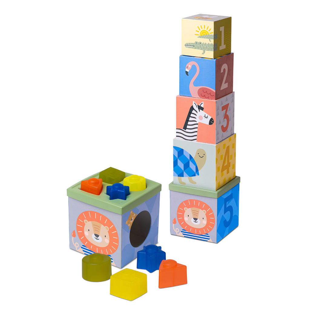 Развивающая игрушка Taf Toys cортер-пирамидка Саванна Кубики Африка (12725) изображение 2