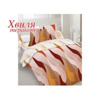 Постельное белье Home Line Волна терракотовая безь евро (113881)
