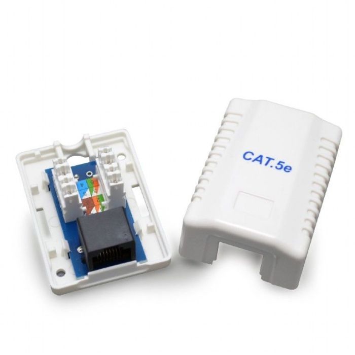 Компьютерная розетка Cablexpert RJ45x1 UTP, cat.5e (NCAC-1U5E-01) изображение 2
