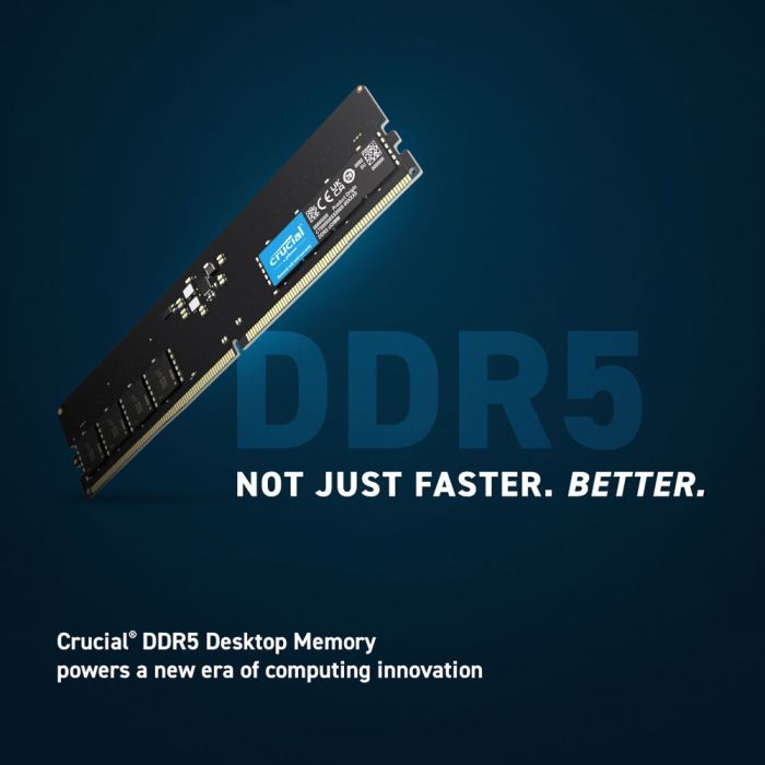 Модуль памяти для компьютера DDR5 32GB 4800 MHz Micron (CT32G48C40U5) изображение 2