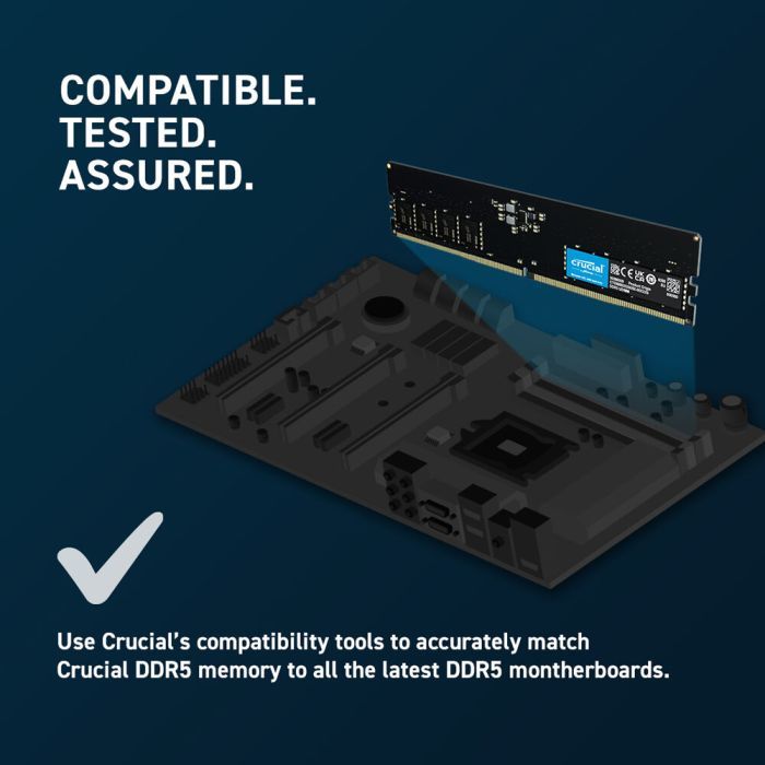Модуль памяти для компьютера DDR5 32GB 4800 MHz Micron (CT32G48C40U5) изображение 5