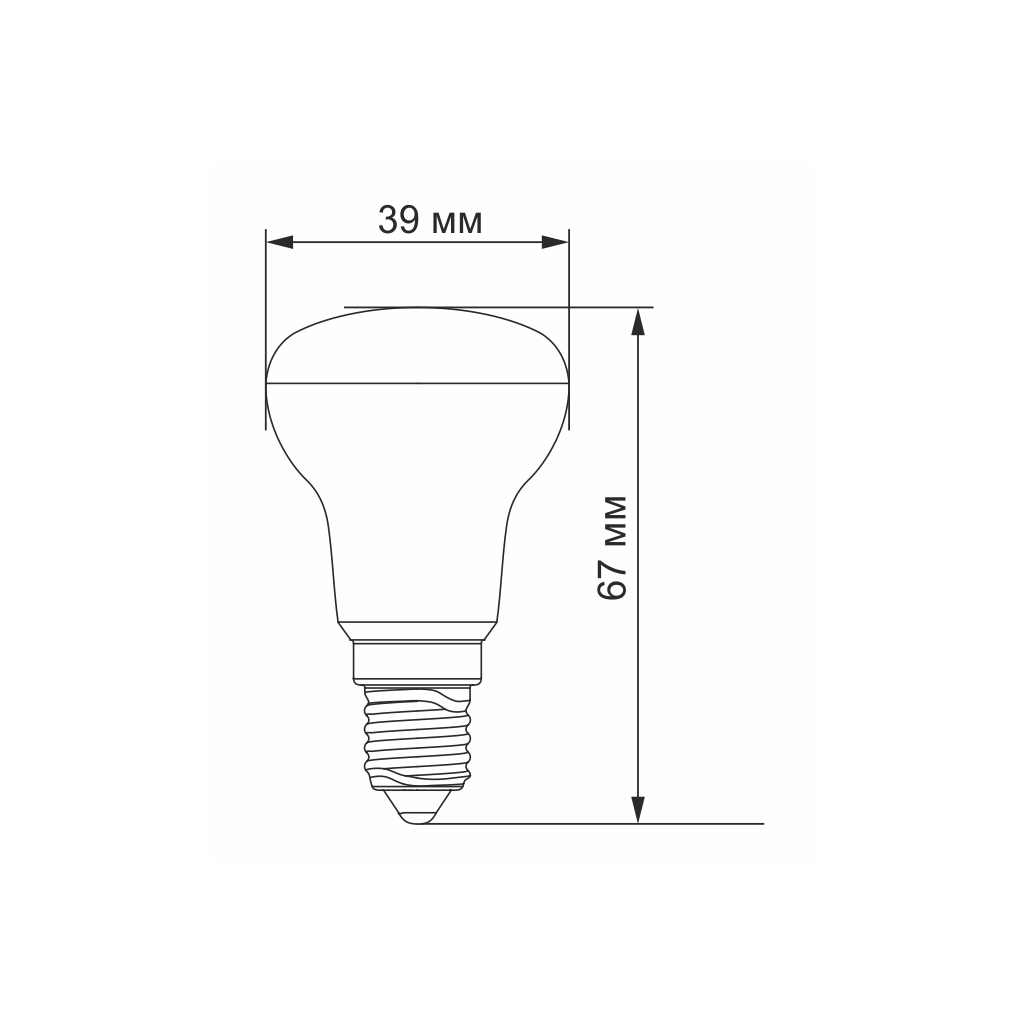 Лампочка TITANUM LED R39e 4W E14 3000K (VL-R39e-04143) изображение 2