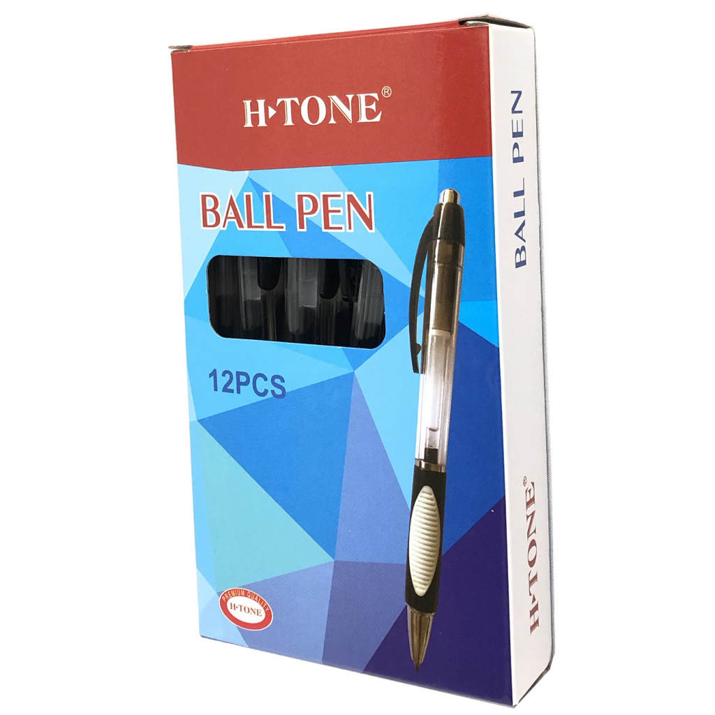 Ручка гелева H-Tone автоматична 0,5 мм, чорна, уп. 12 шт. (PEN-HT-JJ20218A-B) зображення 2