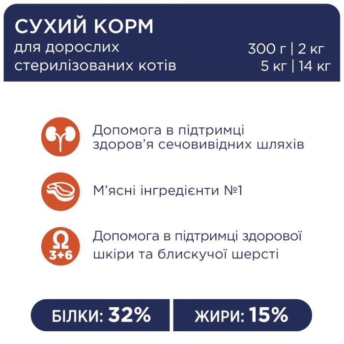 Сухой корм для кошек Club 4 Paws Премиум. Для стерилизованных 14 кг (4820083909665) изображение 4