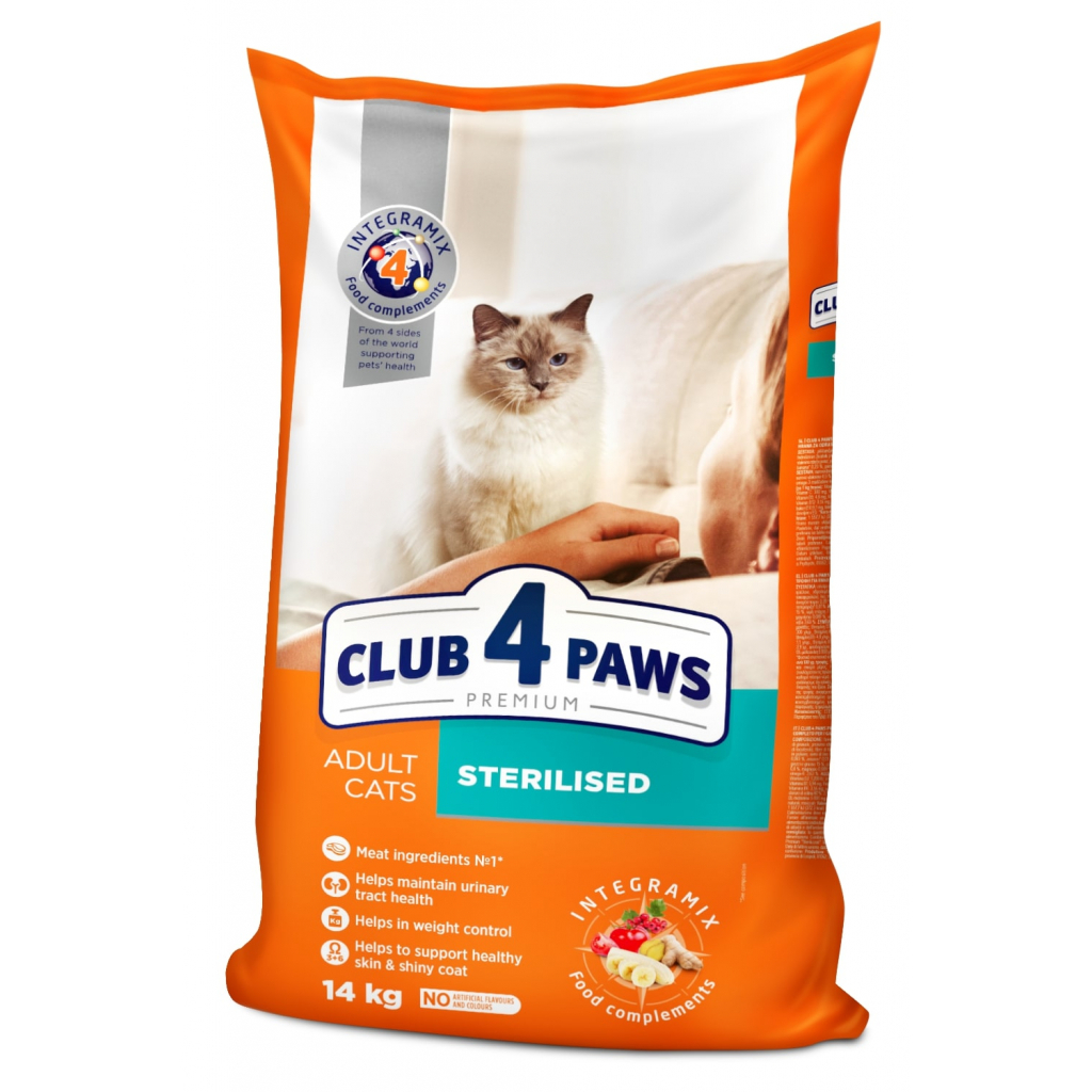 Сухий корм для кішок Club 4 Paws Преміум. Для стерилізованих 300 г (4820083909252)