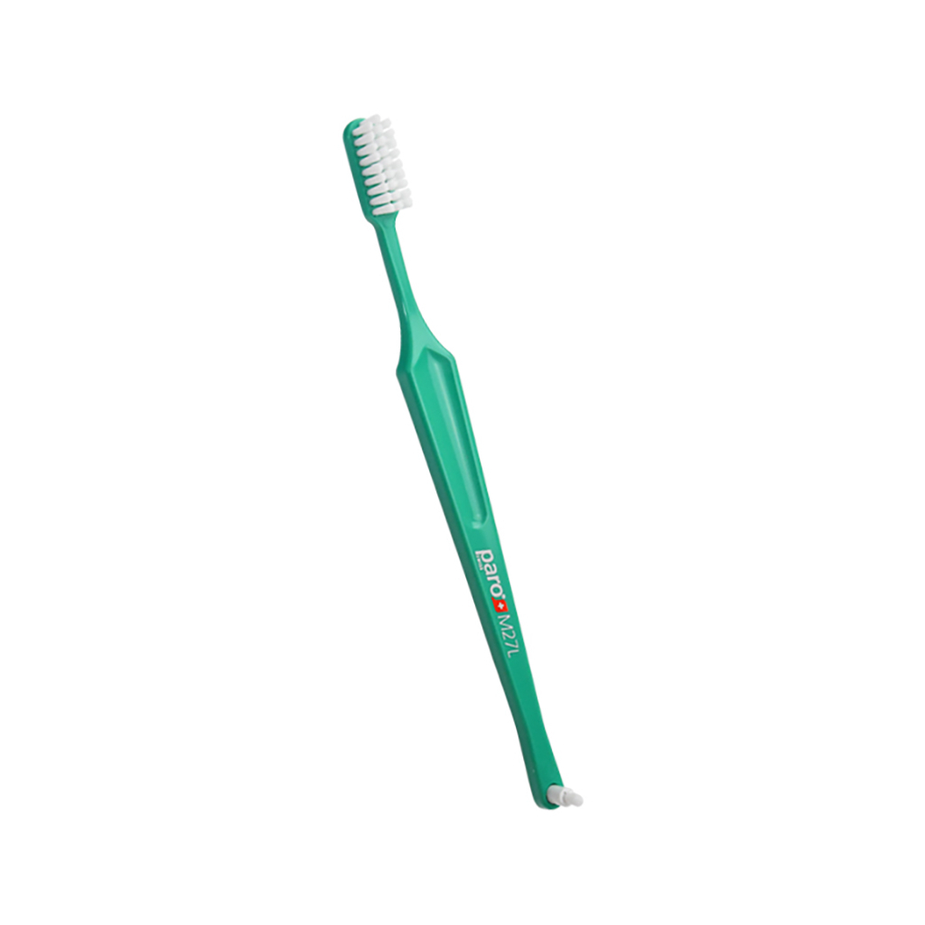 Зубная щетка Paro Swiss M27L средней жесткости Зеленая (7610458007389-green)