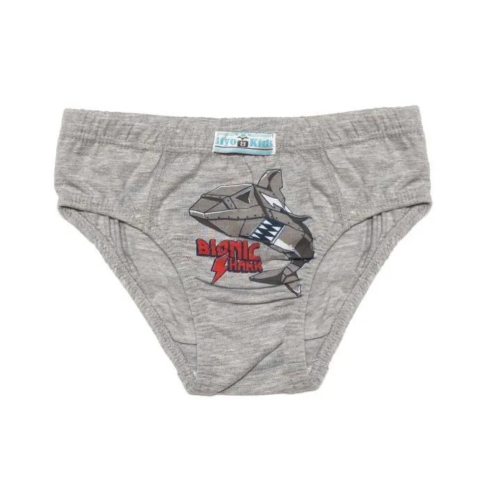 Трусы детские BiyoKids с акулой (2527-128B-gray)