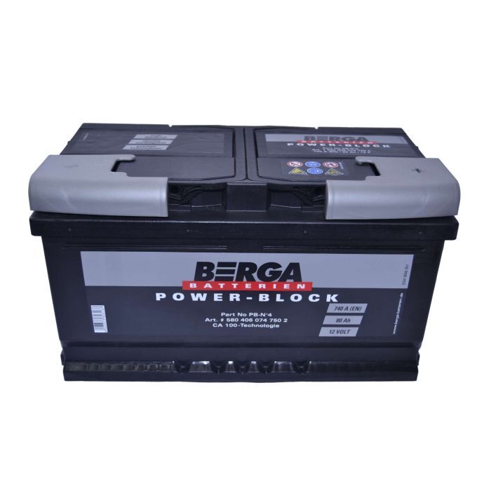 Аккумулятор автомобильный Berga Power Block 80Ah (740EN) (580406074)