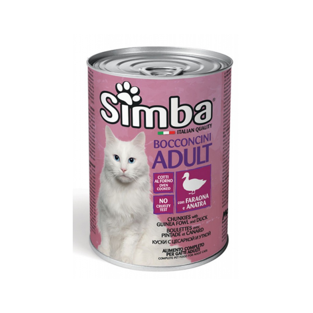 Консервы для кошек Simba Cat Wet цесарка с уткой 415 г (8009470009515)
