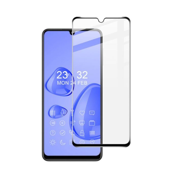 Скло захисне PowerPlant Full screen Samsung Galaxy A22, Black (GL609833)