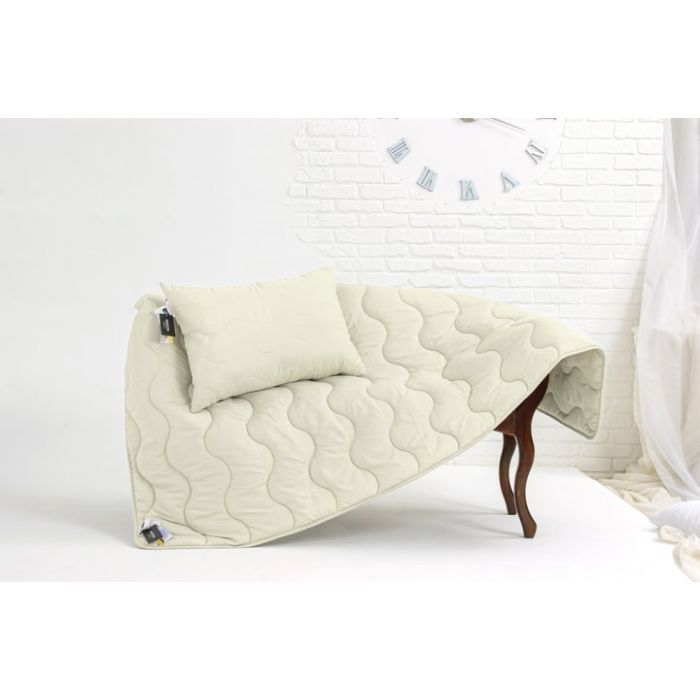 Ковдра MirSon вовняна №1641 Eco Light Creamy 155х215 (2200002653237) зображення 3