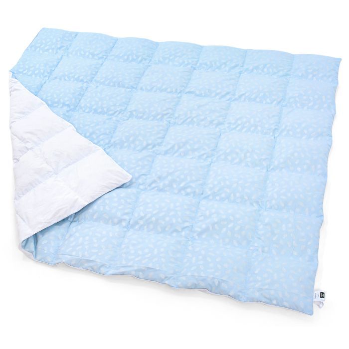 Одеяло MirSon пуховое 1861 Bio-Blue 50 пух Зима+ 200x220 (2200003014877) изображение 3