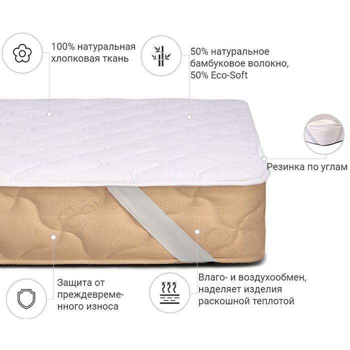 Наматрацник MirSon Natural Line Стандарт Bamboo 968 200x220 см (2200000840462) зображення 2