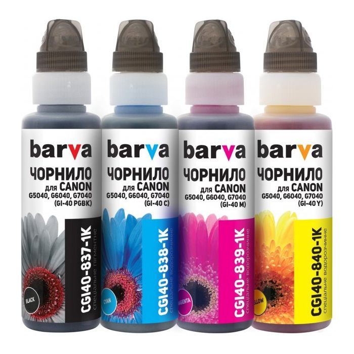Чернила Barva Canon GI-40C, 100мл, OneKey 1K (CGI40-838-1K)