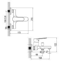 Змішувач Corso DB-1C138C (9623200) зображення 7