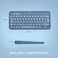 Клавиатура Logitech K380 for MAC Multi-Device Bluetooth UA Blueberry (920-011180) изображение 8