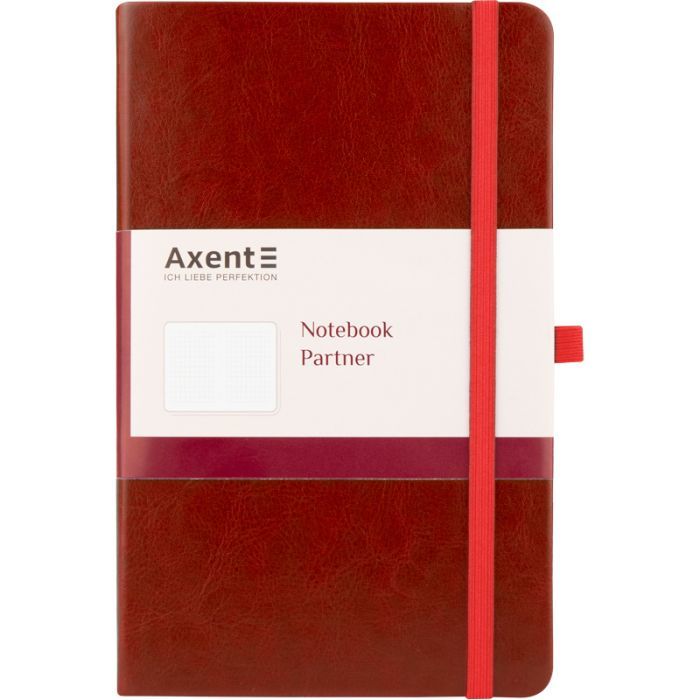 Книга записная Axent Partner Lux, 125х195 мм 96 листов в клетку Бордовая (8202-05-A)