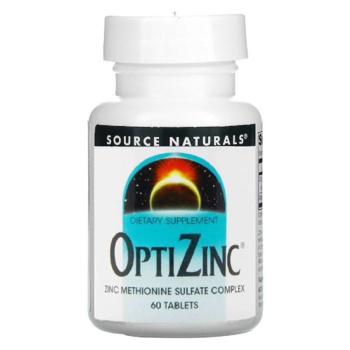 Минералы Source Naturals ОптиЦинк, 30 мг, OptiZinc, 60 таблеток (SN0847)