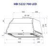 Витяжка кухонна Minola HBI 5222 BLF 700 LED зображення 10