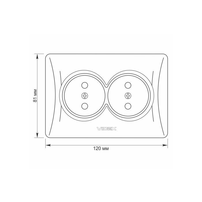 Розетка Videx BINERA 2ая серебр (VF-BNSK2-SS) изображение 6