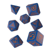 Набор кубиков для настольных игр Q-Workshop Wizard Dark-blue orange Dice Set (7 шт) (SWIZ90)