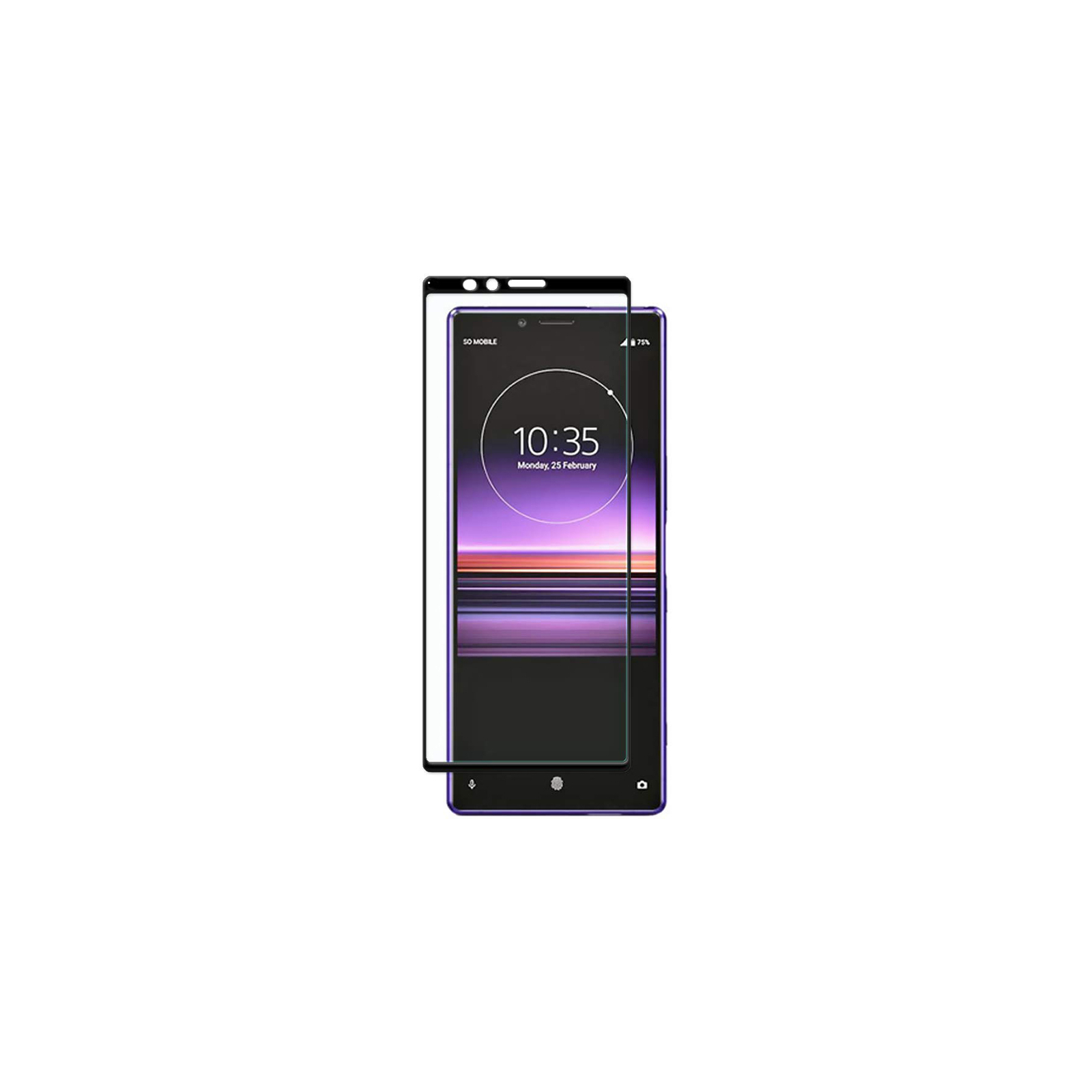 Стекло защитное PowerPlant Full screen Sony Xperia 1 (Xperia XZ4), Black (GL607020)
