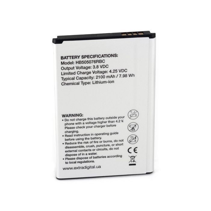 Аккумуляторная батарея Extradigital Huawei HB505076RBC 2100 mAh (BMH6435) изображение 2