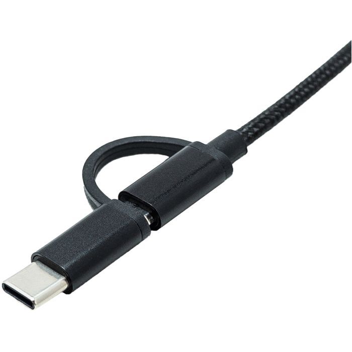 Перехідник OTG AC-150 2in1 USB 3.0 - MicroUSB USB Type-C Black XoKo (AC-150-BK) зображення 3