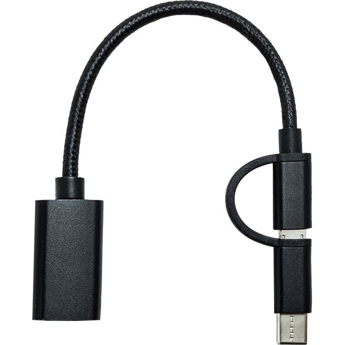Перехідник OTG AC-150 2in1 USB 3.0 - MicroUSB USB Type-C Black XoKo (AC-150-BK) зображення 5