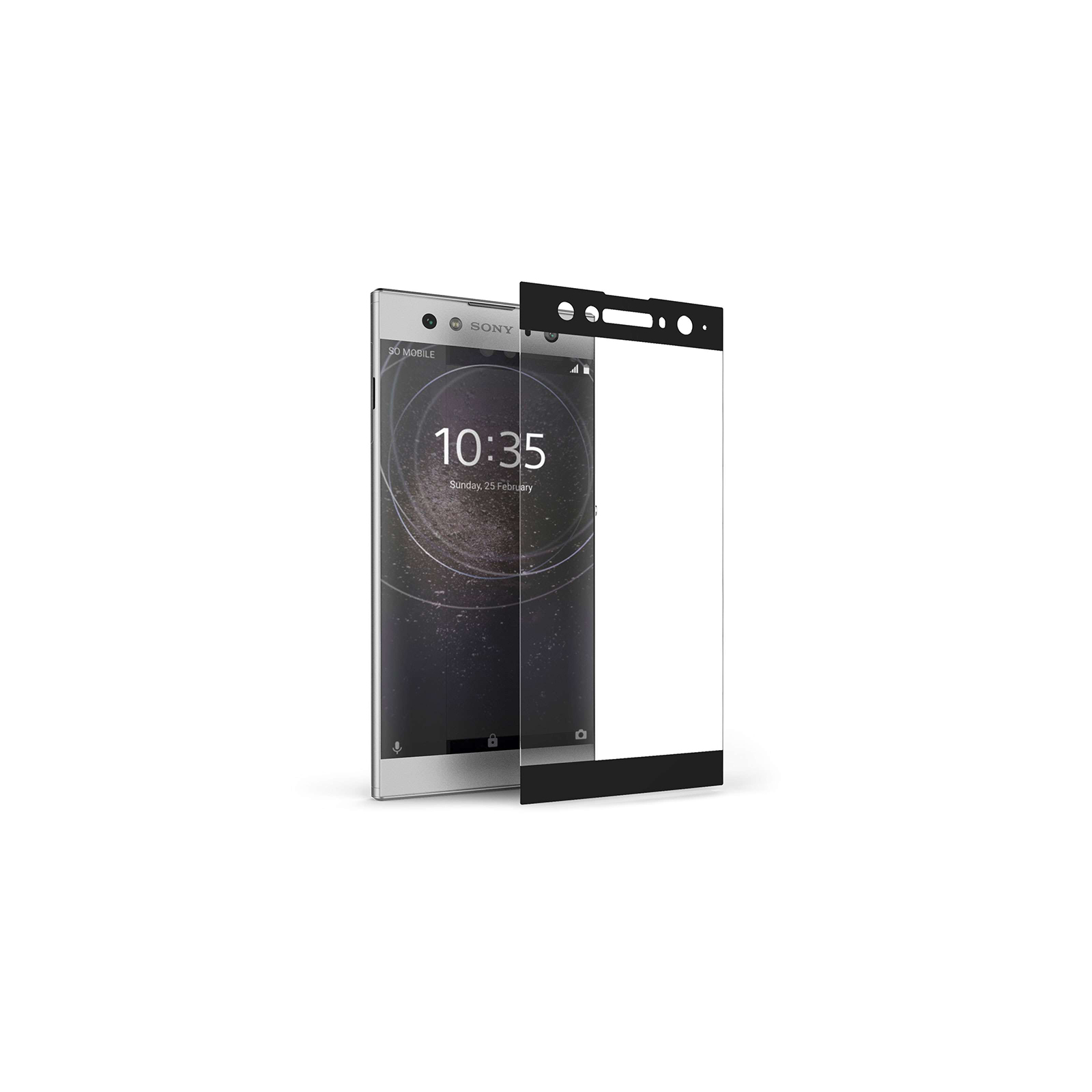 Стекло защитное PowerPlant Full screen Sony Xperia XA2 Ultra, Black (GL605477)