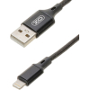 Дата кабель USB 2.0 AM to Lightning 1.0m NB143 Braided Black XO (XO-NB143i1-BK) зображення 2