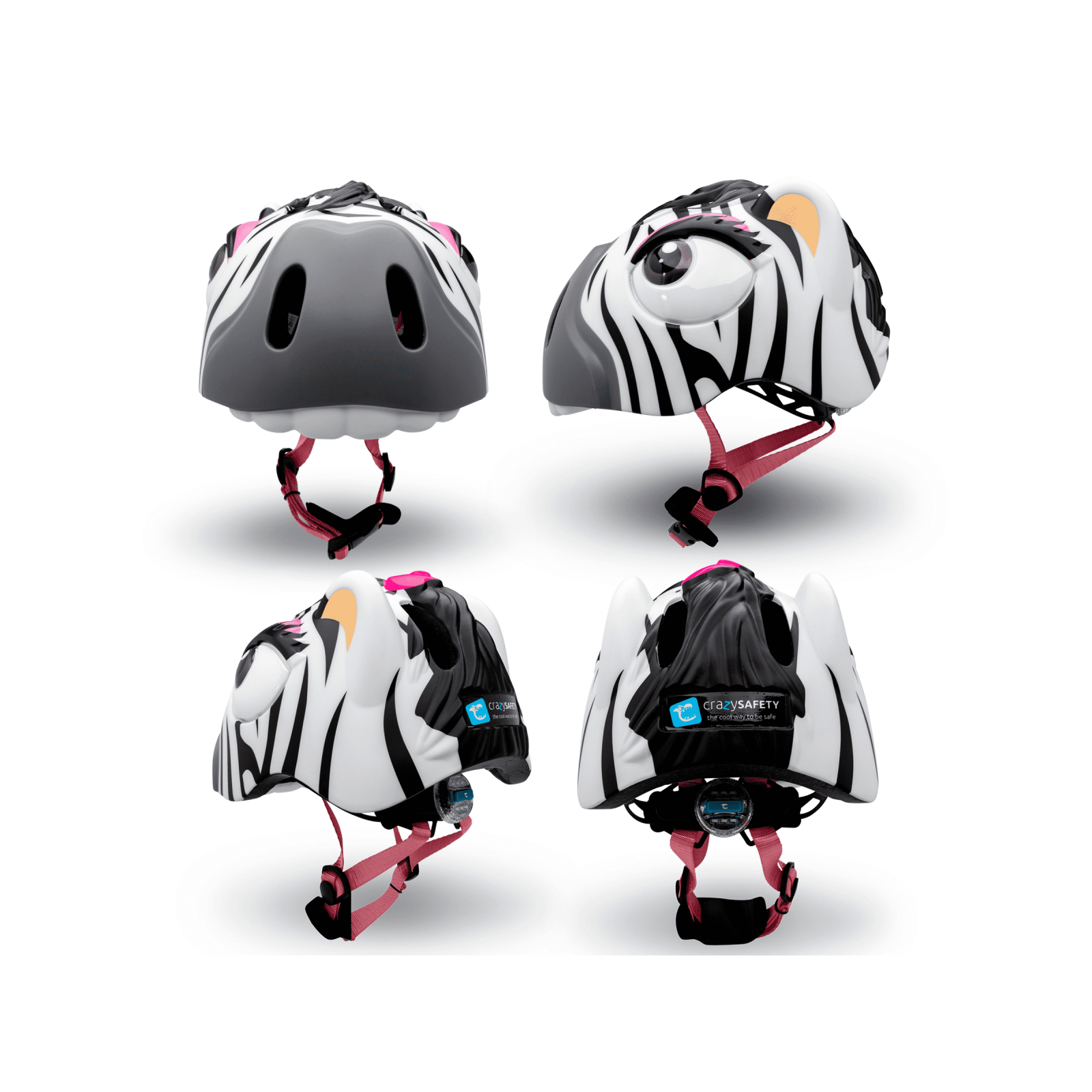 Шлем Velotrade Crazy Safety "Білий Тигр" (HEAD-060) изображение 2