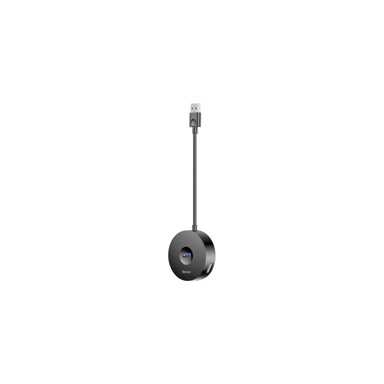 Концентратор Baseus Round box HUB adapter (USB3.0 to USB3.0*1+USB2.0*3) Black (CAHUB-F01) зображення 4