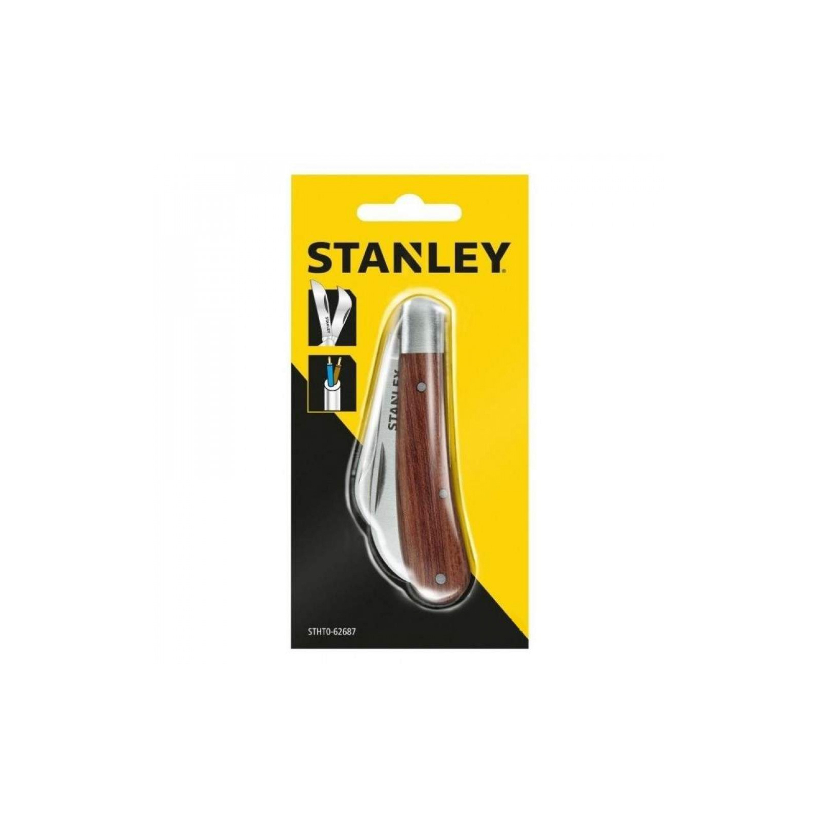 Нож монтажный Stanley для электрика складной, с двумя лезвиями, 70 мм. (STHT0-62687) изображение 2