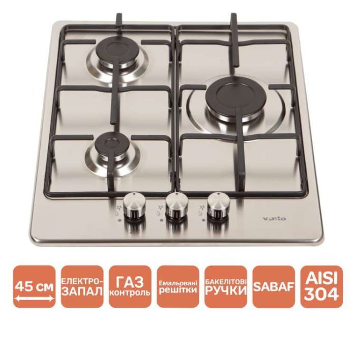 Варочна поверхня Ventolux HG430-B3 S (BK) зображення 7