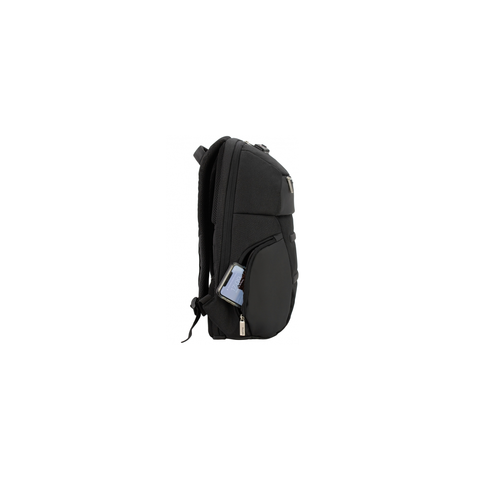 Рюкзак шкільний Optima 18.5" USB Anti-Theft унісекс 0.7 кг 16-25 л Чорний (O96917-01) зображення 3