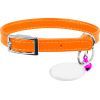 Ошейник для животных WAUDOG Glamour с QR паспортом Д 22-30 см оранжевый (32484)