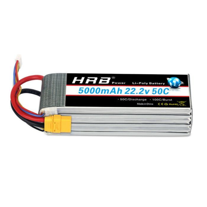 Аккумулятор для дрона HRB_ Lipo 6s 22.2V 5000mAh 50C XT60 (HR-5000MAH-6S-50C-XT60)