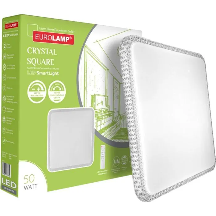 Світильник Eurolamp Crystal Square T16 50W 3000K-6500K (LED-SL-50W-T16) зображення 2