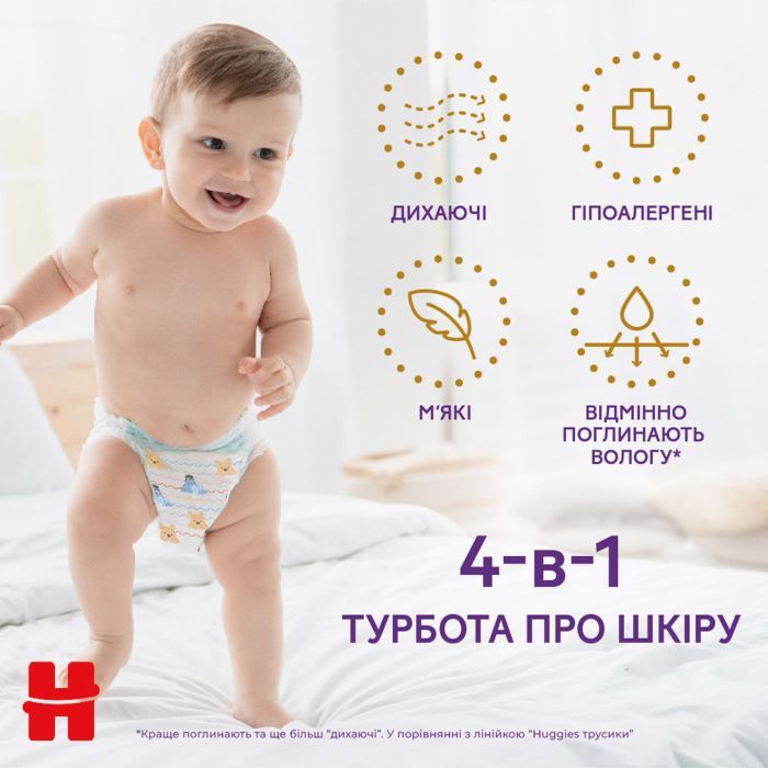 Підгузки Huggies Elite Soft 5 (12-17кг) Mega 34 шт (5029053549354) зображення 5