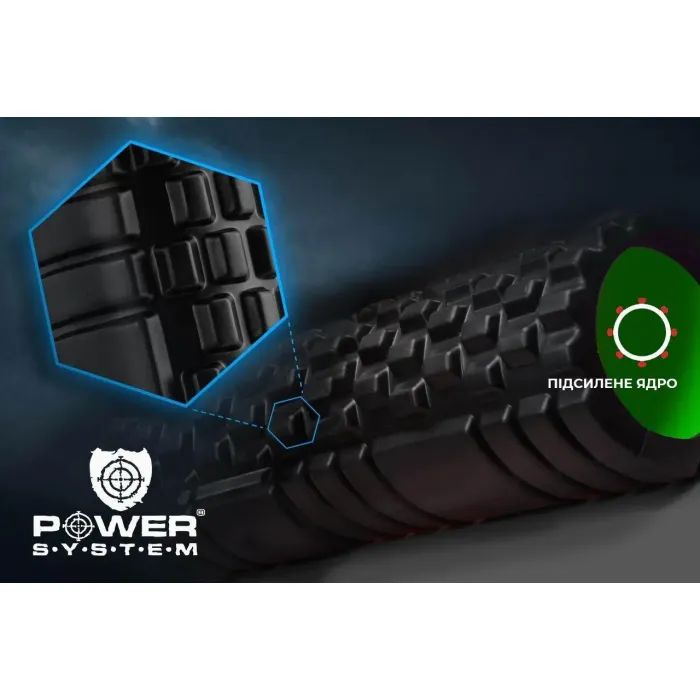 Масажний ролик Power System Fitness Foam Roller PS-4050 Black/Green (PS-4050_Green) зображення 10