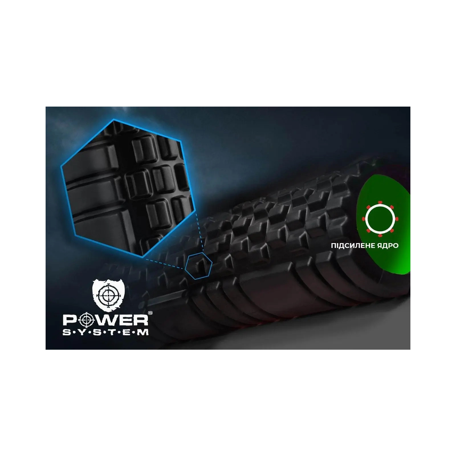 Масажний ролик Power System Fitness Foam Roller PS-4050 Black/Green (PS-4050_Green) зображення 10