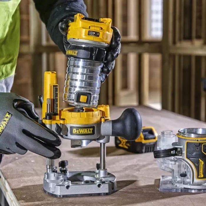 Фрезер DeWALT 18В XR Li-lon, бесщёточный, 16000-25500 об/мин, цанга 6-8мм, 2x5Ah, TSTAK (DCW604P2) изображение 3